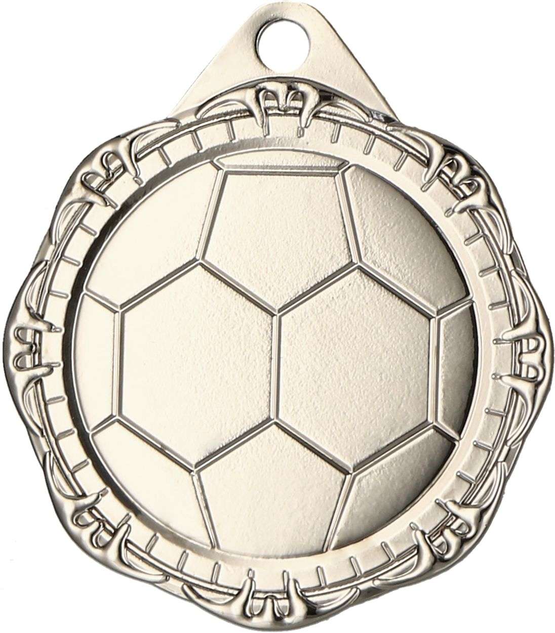 Eine Medaille „Moers“ 32 mm MMC1232 von Anbieter A mit einem Fußballdesign fängt die Essenz der Fußballleidenschaft ein.